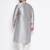 Men's grey silk blend kurta pyjama set