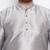 Men's grey silk blend kurta pyjama set