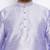 Men's bluish white silk blend kurta pyjama set