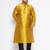 Men's mustard silk blend kurta pyjama set