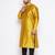 Men's mustard silk blend kurta pyjama set