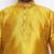 Men's mustard silk blend kurta pyjama set
