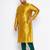 Men's mustard and bottle green silk blend kurta pyjama set