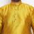 Men's mustard and bottle green silk blend kurta pyjama set