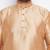 Men's rose gold silk blend kurta pyjama set