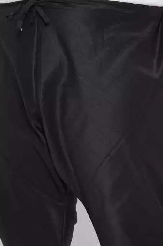 Men's rose gold silk blend kurta pyjama set