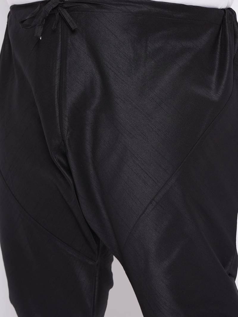 Men's rose gold silk blend kurta pyjama set