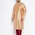 Men's rose gold silk blend kurta pyjama set