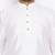 Men's white silk blend kurta pyjama set