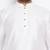 Men's white silk blend kurta pyjama set