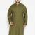 Men's mint green cotton blend kurta