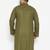 Men's mint green cotton blend kurta