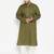 Men's mint green cotton blend kurta