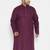 Men's purple cotton blend kurta