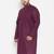 Men's purple cotton blend kurta