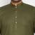 Men's mint green and white cotton blend kurta pyjama set