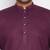 Men's purple and white cotton blend kurta pyjama set