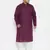 Men's purple and cream cotton blend kurta pyjama set