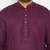 Men's purple and cream cotton blend kurta pyjama set