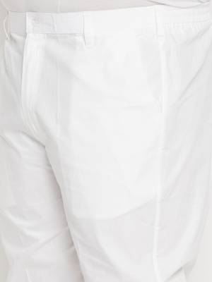 Men's mustard and white cotton linen kurta pyjama set 5