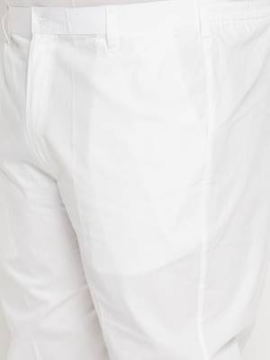 Men's green and white cotton linen kurta pyjama set 5