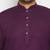 Men's purple and white cotton linen kurta pyjama set