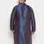 Men's blue silk blend kurta