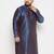 Men's blue silk blend kurta