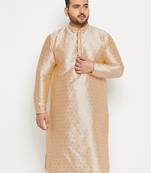 Men's gold silk blend kurta