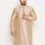 Men's gold silk blend kurta