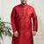 Men's maroon silk blend kurta