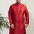 Men's maroon silk blend kurta