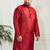 Men's maroon silk blend kurta