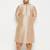 Men's gold silk blend kurta and dhoti set