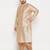 Men's gold silk blend kurta and dhoti set