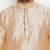 Men's gold silk blend kurta and dhoti set