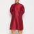 Men's maroon silk blend kurta and dhoti set