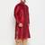 Men's maroon silk blend kurta and dhoti set