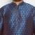 Men's egyptian blue silk blend kurta pyjama set