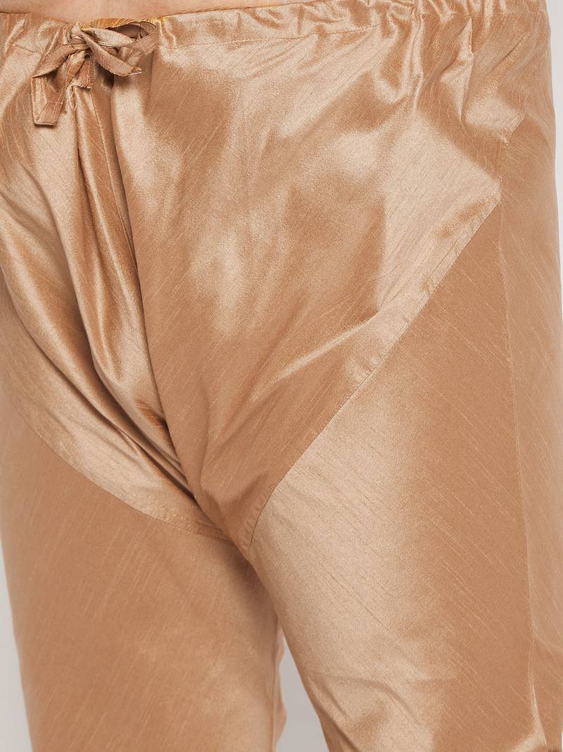 Men's egyptian blue silk blend kurta pyjama set