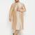 Men's gold silk blend kurta pyjama set
