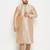 Men's gold silk blend kurta pyjama set