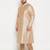 Men's gold silk blend kurta pyjama set