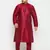 Men's maroon silk blend kurta pyjama set