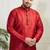 Men's maroon silk blend kurta pyjama set