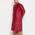 Men's maroon and rose gold silk blend kurta and dhoti set
