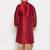 Men's maroon and rose gold silk blend kurta and dhoti set