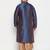 Men's blue and rose gold silk blend kurta and dhoti set