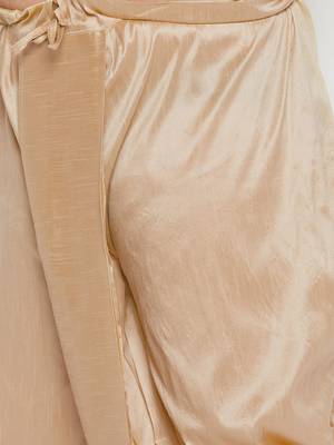 Men's beige and gold silk blend kurta and dhoti set 5