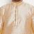 Men's beige and rose gold silk blend kurta and dhoti set
